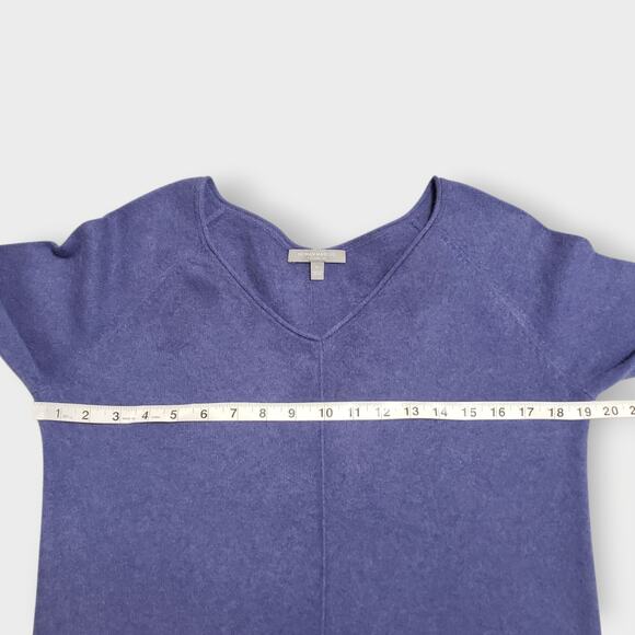 Neiman Marcus Womens Cashmere Sweater Periwinkle Blue Sz Lg *FLAWED* - Picture 10 of 14